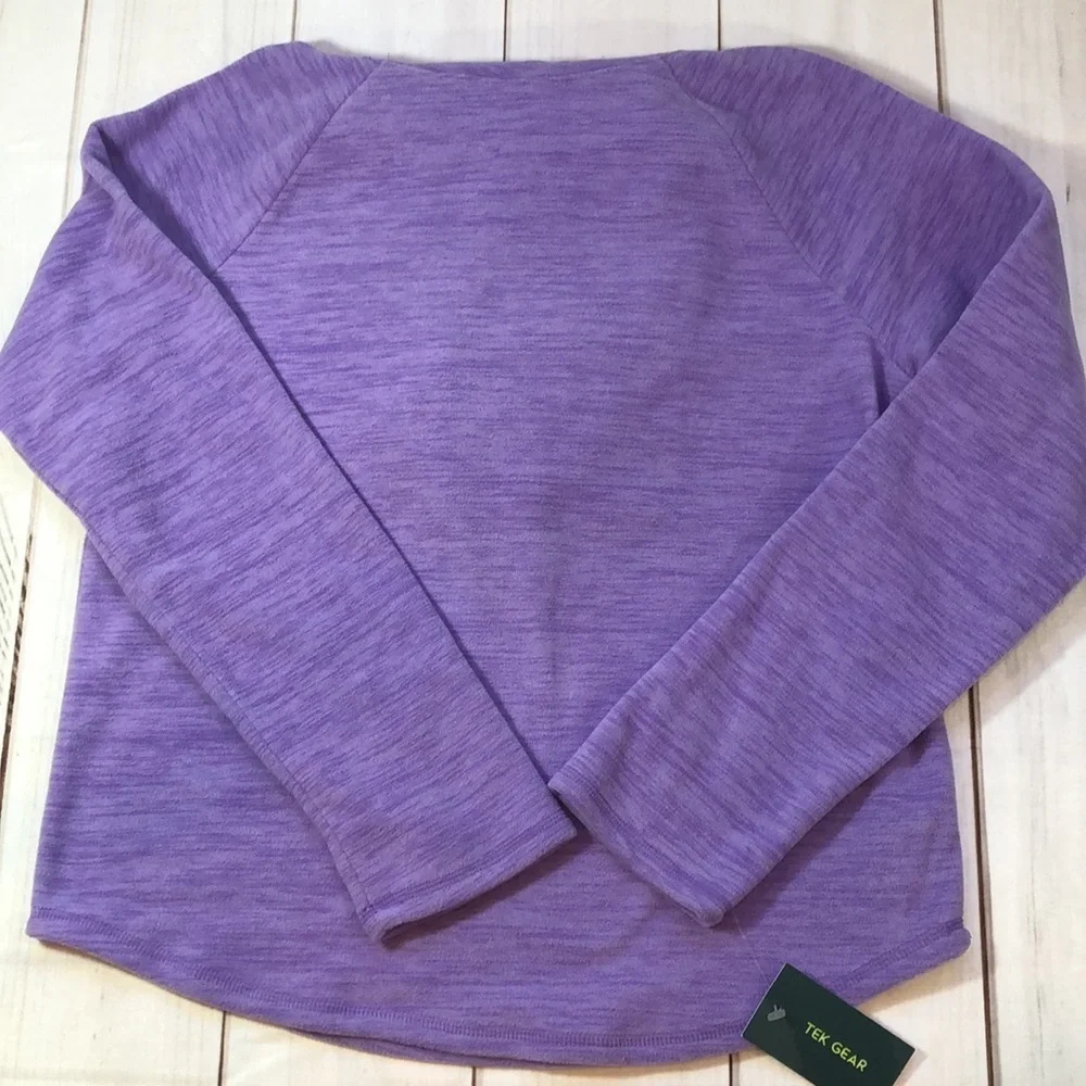 Tek Gear Ultra Soft Fleece Hooded Sweatshirt Heather Purple Girls 18/20 XXL New